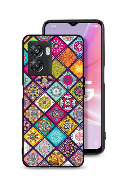 Tolwak غطاء حماية لهاتف OnePlus Nord N300 بنقشة مربعات ماندالا