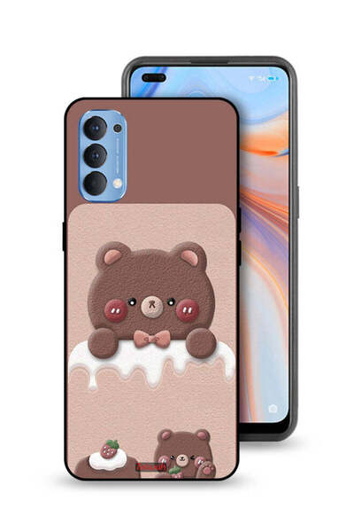 Tolwak غطاء حماية لهاتف Oppo Reno4 4G - دب الفراولة