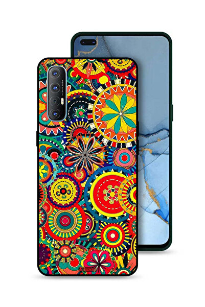 Tolwak غطاء حماية لهاتف Oppo Reno3 Pro 4G بنمط ماندالا ملون