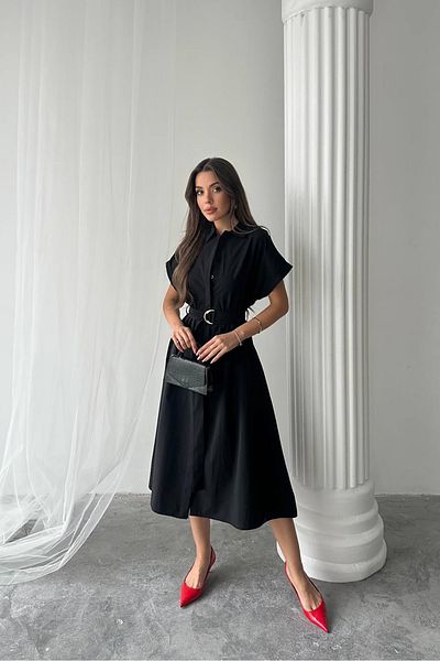 Neşeli Butik Women's Poplin Fabric Shirt Dress Nbg094