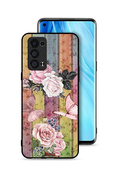Tolwak غطاء حماية لهاتف Oppo Reno6 Pro Plus 5G بنقشة فراشات الخوخ والورود