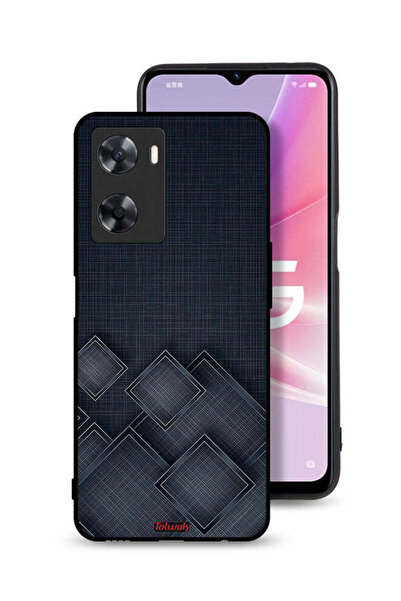 Tolwak غطاء حماية لهاتف Oppo A77s بنقشة مربعات على القماش