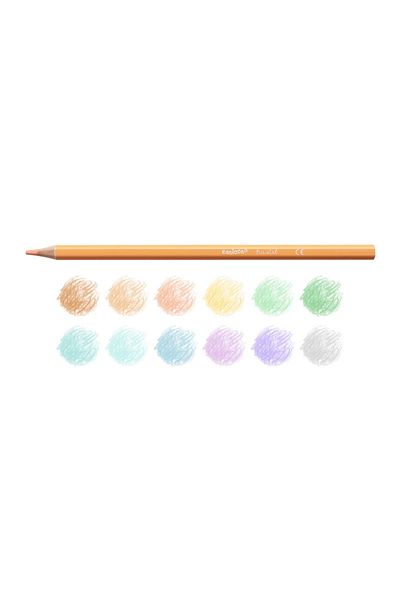 MBB ETİCARET Carioca Pastel Color Dry Crayons 12 Pack