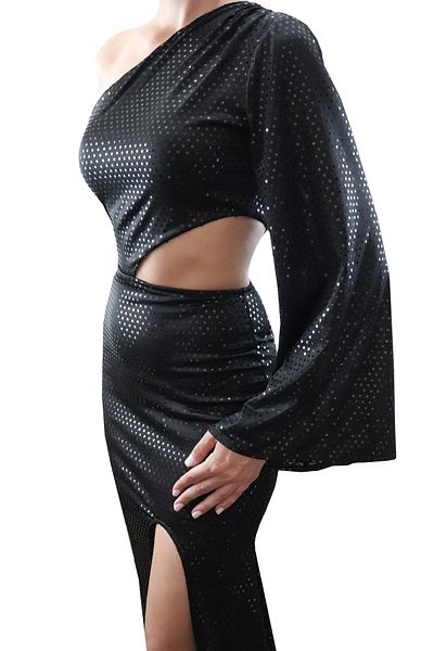 Atelier Anca Socolovschi Black, long dress with side slit