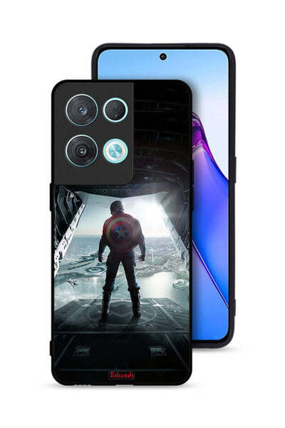 Tolwak غطاء حماية لهاتف Oppo Reno8 Pro 5G بتصميم صورة كابتن أمريكا