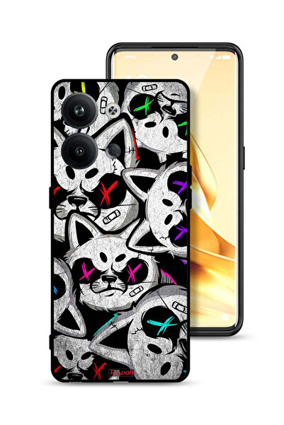Tolwak غطاء حماية لهاتف Oppo Reno9 5G بنقشة قطط مارشميلو