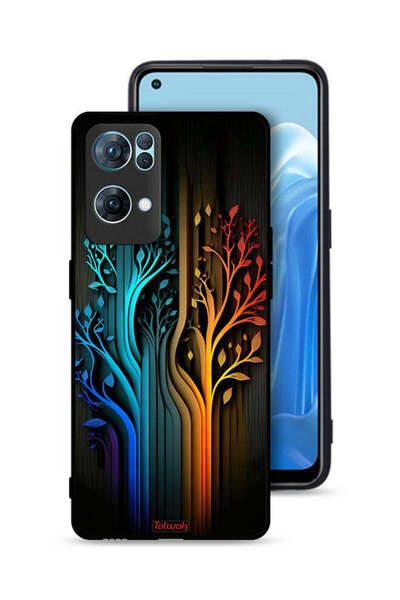 Tolwak غطاء حماية لهاتف Oppo Reno7 Pro 5G برسومات أوراق الشجر