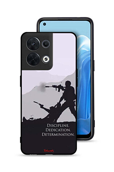 Tolwak غطاء حماية لهاتف Oppo Reno8 5G بتصميم انضباط وتفانٍ وتصميم