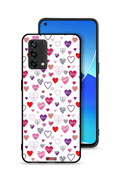 Tolwak غطاء حماية لهاتف Oppo Reno6 Lite برسومات قلوب