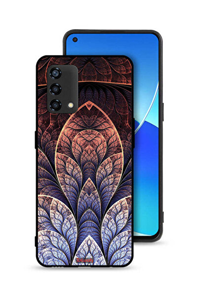 Tolwak غطاء حماية Oppo Reno6 Lite بتصميم زهور كسورية تجريدية