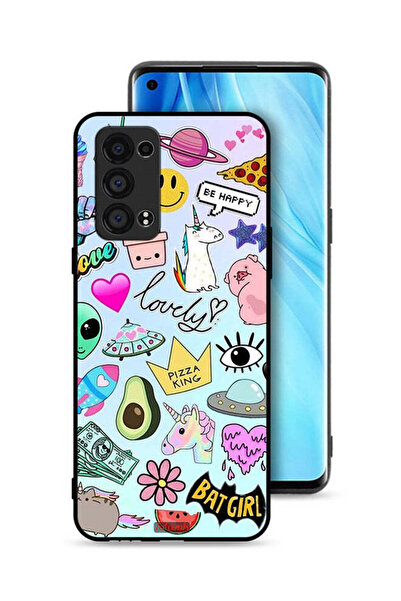 Tolwak جراب حماية لهاتف Oppo Reno6 Pro Plus 5G بملصقات جميلة