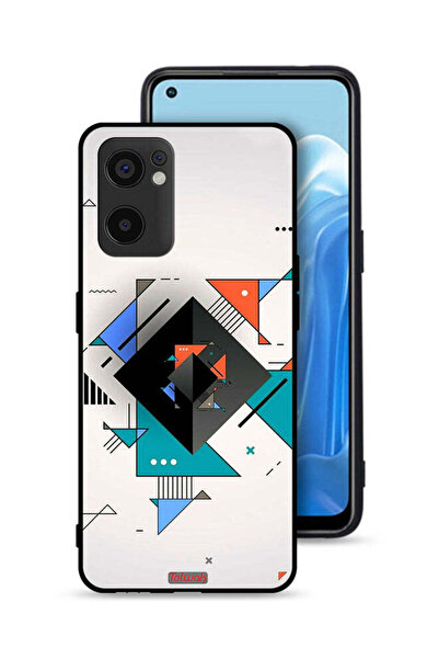 Tolwak غطاء حماية لهاتف Oppo Reno7 SE 5G بأشكال مربعة ومثلثة ونمط تجريدي