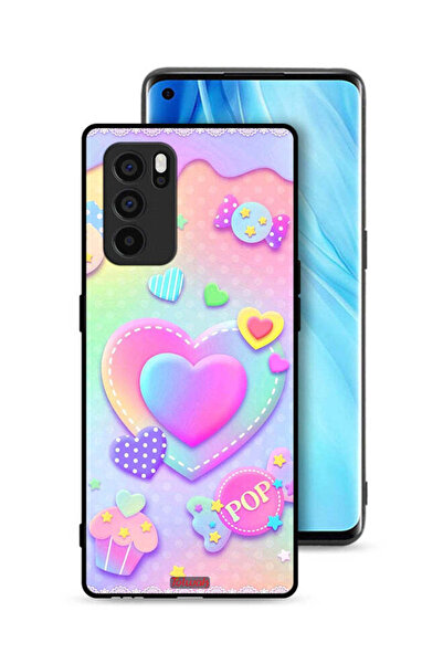 Tolwak غطاء حماية Oppo Reno6 Pro 5G برسومات قلوب البوب