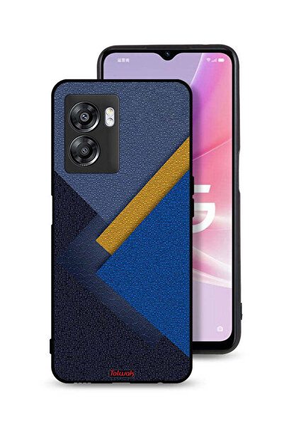 Tolwak غطاء حماية لهاتف OnePlus Nord N300 بنقشة مثلثات جلدية