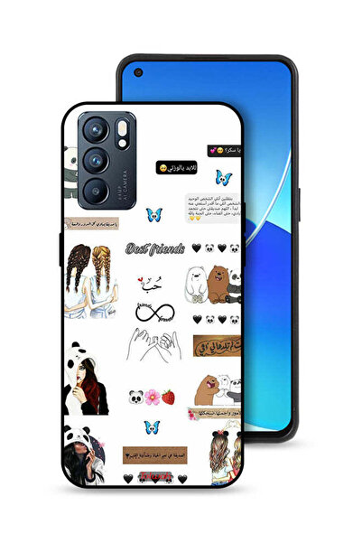 Tolwak غطاء حماية لهاتف Oppo Reno6 5G بعبارات وملصقات باللغة العربية