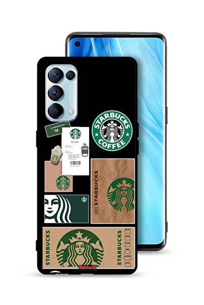 Tolwak غطاء حماية لهاتف Oppo Reno5 Pro 5G ملصق ستاربكس