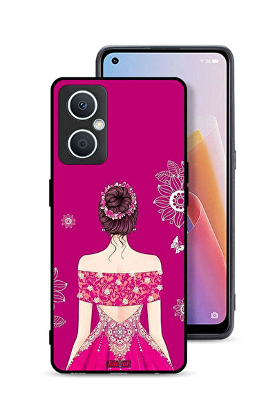 Tolwak جراب حماية Oppo A96 5G (الصين) بتصميم فتاة وزهور