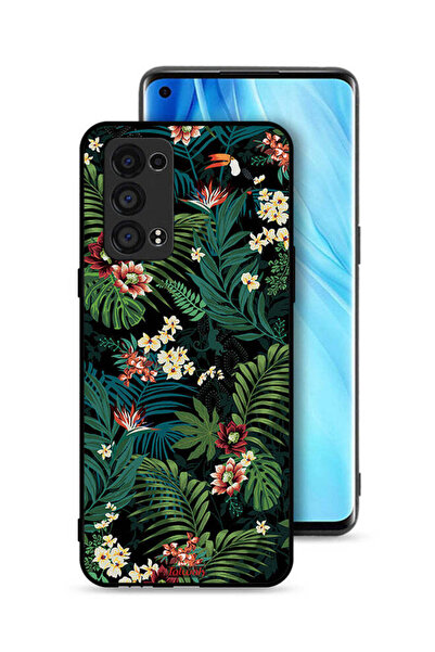 Tolwak غطاء حماية لهاتف Oppo Reno6 Pro Plus 5G بنقشة أوراق استوائية