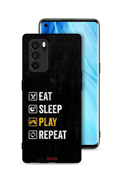 Tolwak غطاء حماية Oppo Reno6 Pro 5G، تناول الطعام، النوم، اللعب، التكرار