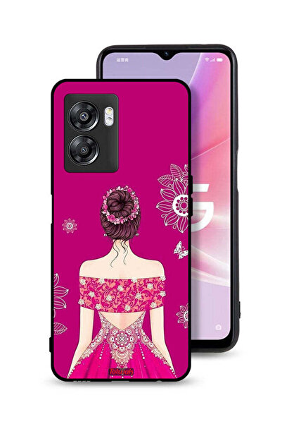 Tolwak غطاء حماية لهاتف OnePlus Nord N300 بتصميم فتاة وزهور