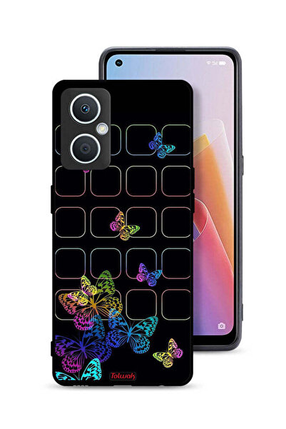 Tolwak غطاء حماية لهاتف Oppo A96 5G (الصين) بنقشة فراشات ملونة