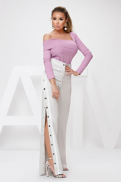 Atmosphere Fashion Silver pants with side buttons