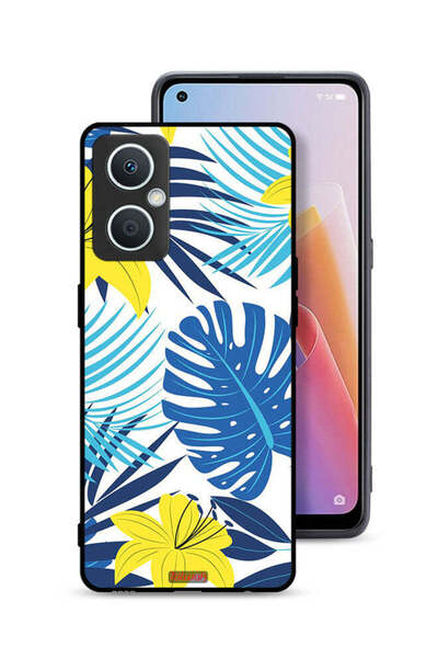 Tolwak غطاء حماية لهاتف Oppo A96 5G (الصين) برسومات ريش وزهور