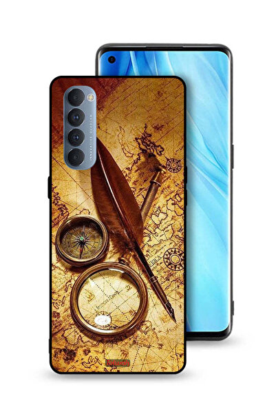 Tolwak غطاء حماية لهاتف Oppo Reno4 Pro 4G بتصميم بوصلة عتيقة
