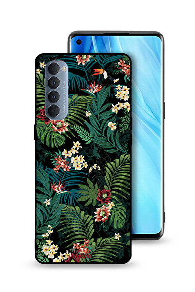 Tolwak غطاء حماية لهاتف Oppo Reno4 Pro 4G بنقشة أوراق استوائية