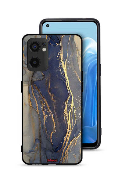 Tolwak غطاء حماية لهاتف Oppo Reno7 SE 5G بنمط رخامي لامع