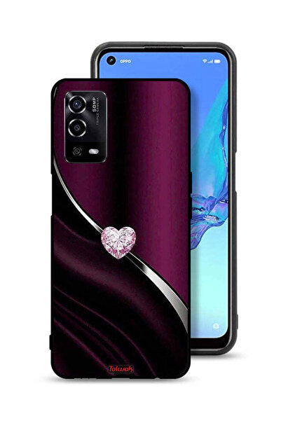 Tolwak غطاء حماية لهاتف Oppo A55 4G بتصميم قلب ماسي