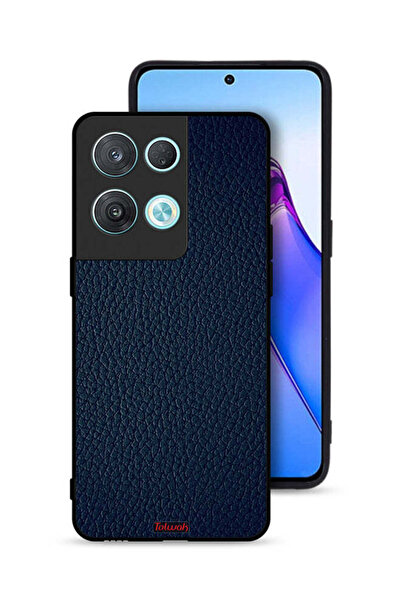 Tolwak غطاء حماية جلدي بنمط هندسي لهاتف Oppo Reno8 Pro 5G