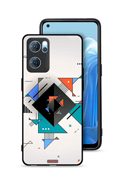 Tolwak غطاء حماية لهاتف Oppo Reno7 5G بأشكال مربعة ومثلثة ونمط تجريدي
