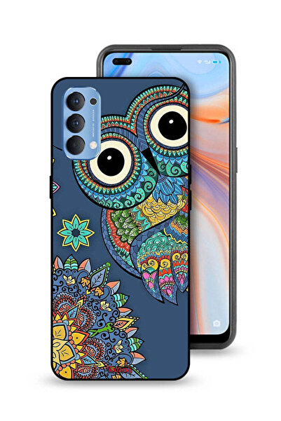 Tolwak غطاء حماية لهاتف Oppo Reno4 4G بتصميم بومة زهرية