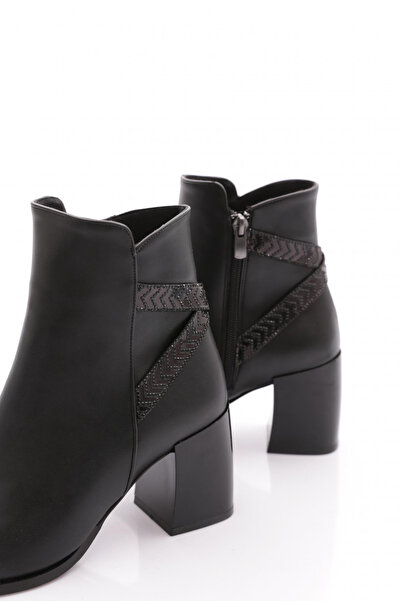 DGN 901 Kadin Silver Taşli Topuklu Bot