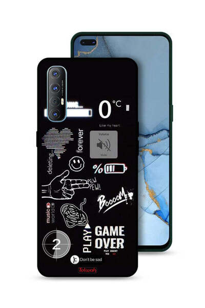 Tolwak غطاء حماية لهاتف Oppo Reno3 Pro 4G - لعبة انتهت - Pew Pew