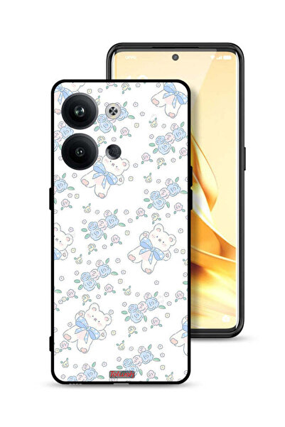 Tolwak غطاء حماية لهاتف Oppo Reno9 Pro 5G برسومات دب تيدي لطيف وزهور