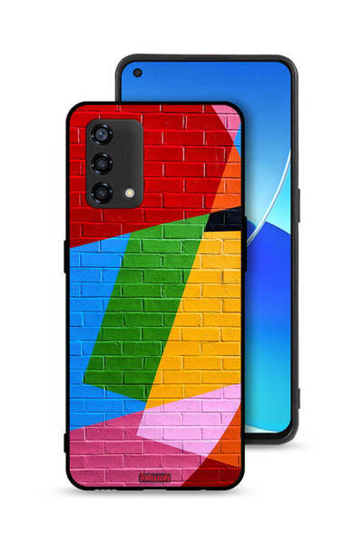 Tolwak غطاء حماية لهاتف Oppo Reno6 Lite برسومات جدارية ملونة