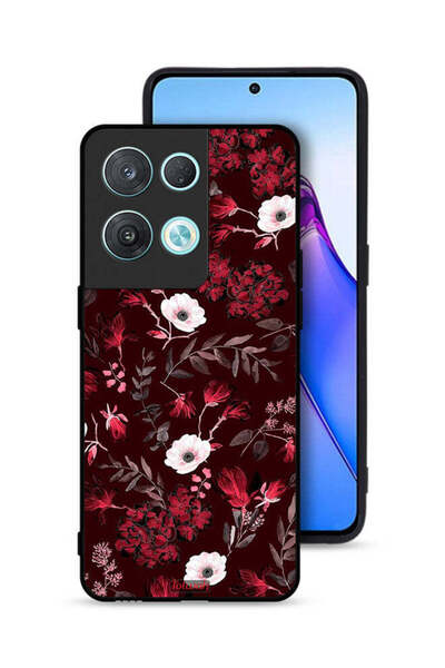 Tolwak Oppo Reno8 Pro 5G Protective Case Cover Small Flowers And Tropical Leaves