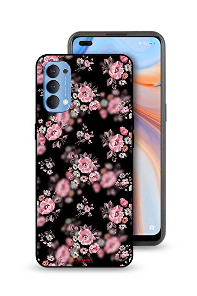 Tolwak غطاء حماية لهاتف Oppo Reno4 4G بنقشة زهور بورتريه