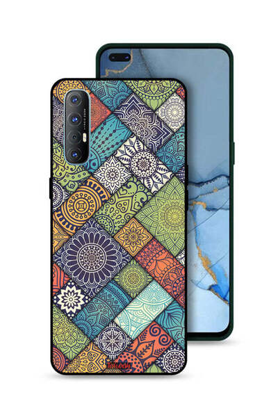 Tolwak غطاء حماية لهاتف Oppo Reno3 Pro 4G بنمط ماندالا