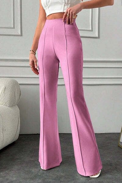 StreetWear Outlet Elegant Women's Pants, Wide with Relaxed Fit and Exposed Seams