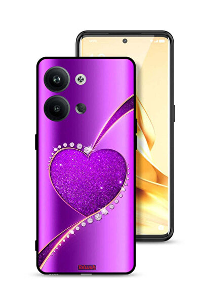 Tolwak غطاء حماية لهاتف Oppo Reno9 Pro 5G بتصميم قلب لامع