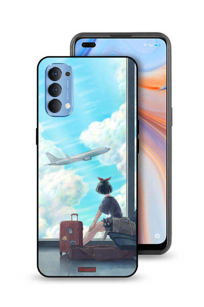 Tolwak غطاء حماية لهاتف Oppo Reno4 4G بتصميم فن السفر