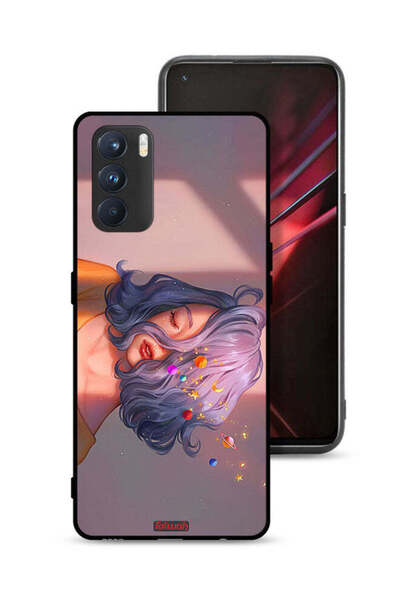 Tolwak Oppo K9 Pro Protective Case Cover Girl And Space Art