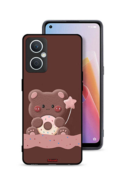 Tolwak Oppo A96 5G (China) Protective Case Cover Donut Bear