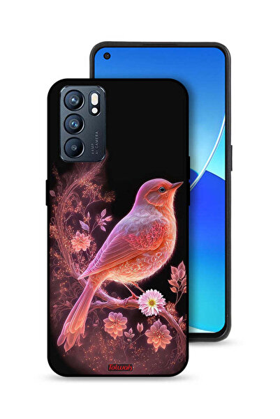 Tolwak غطاء حماية لهاتف Oppo Reno6 5G برسومات طيور لطيفة