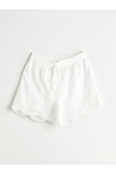 LC Waikiki Quality Parts from Celebi Store |   Women's Openwork Shorts with Elastic Waist