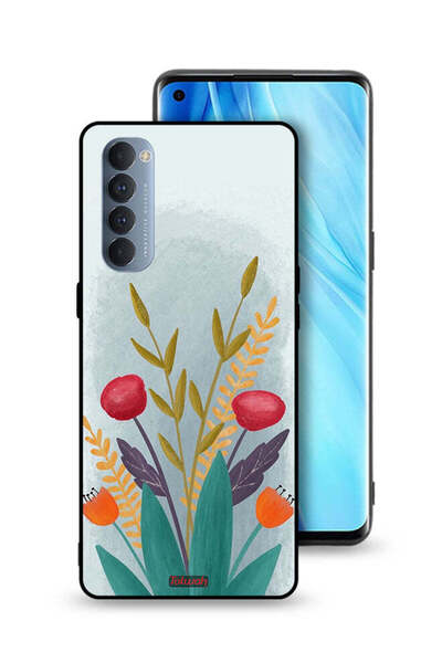 Tolwak غطاء حماية لهاتف Oppo Reno4 Pro 4G برسومات نباتية
