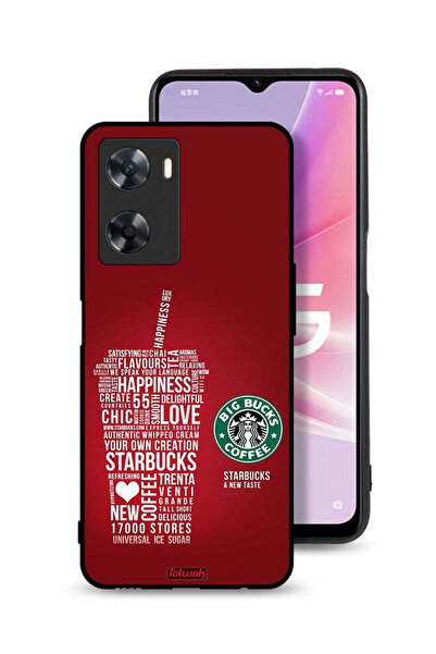 Tolwak Oppo A77s Protective Case Cover Coffee Sticker